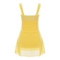 thumbnail image 2 of Doomiva Kids Girls Sleeveless Ballet Dance Dress Gymnastic Ballerina Outfits Lyrical Modern Dancewear Yellow 3-4, 2 of 7