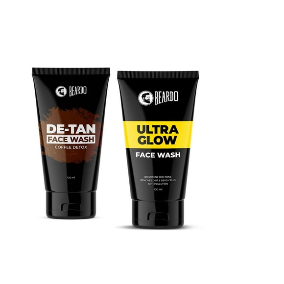 Beardo Ultra Glow Face Cream, 60gm & De-Tan Face Wash, 100ml
