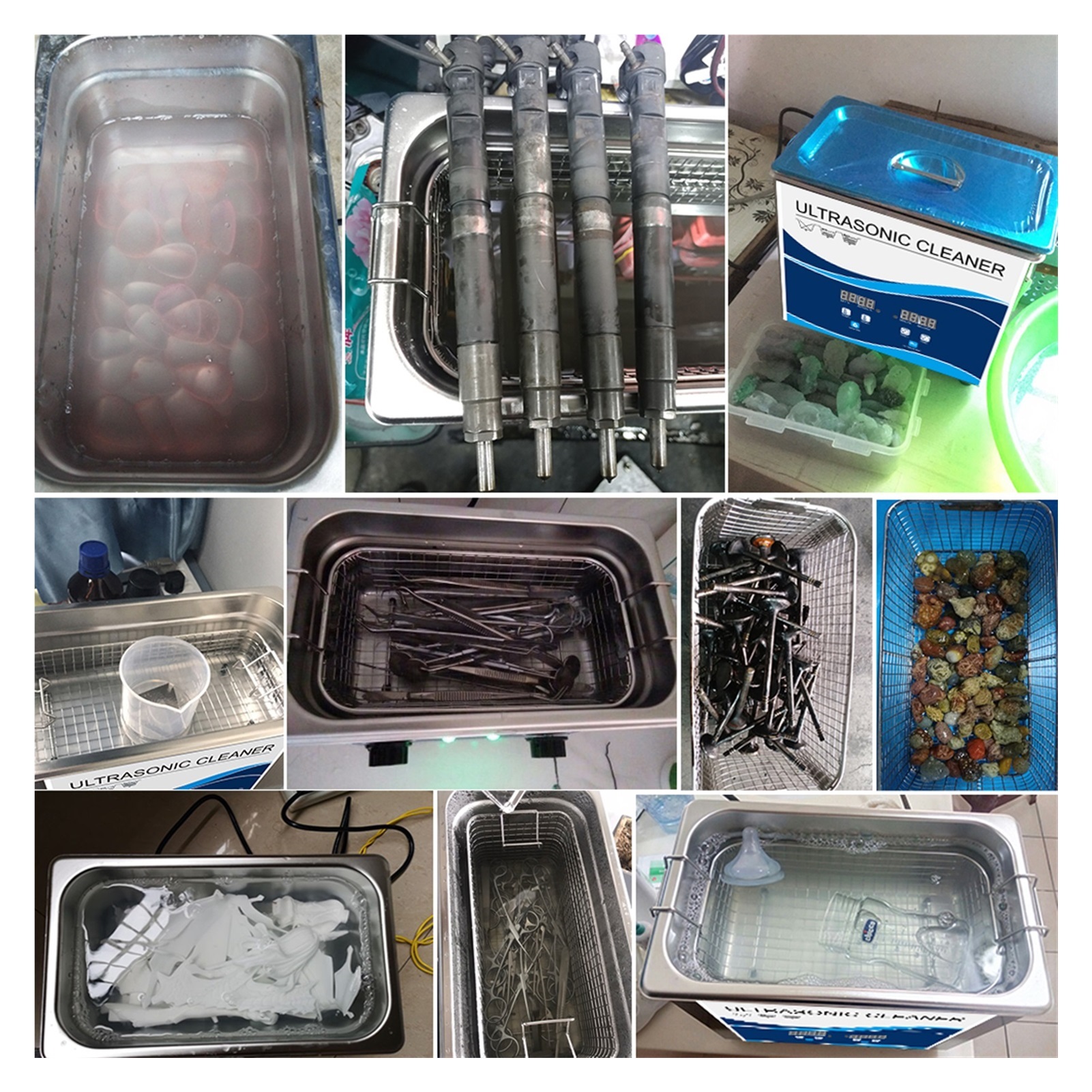Digital Ultrasonic Cleaner Portable Bath 4.5L 180W With Heater Dental Clinic Nail Surgical Tools Chains Parts ,Strong Cleaning