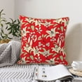 thumbnail image 6 of Haiem Lilies Flowers Print Velvet Soft Solid Decorative Square Throw Pillow Covers Set with Elegant Piping Christmas Cushion Case for Sofa Bedroom Car-16"x16", 6 of 8
