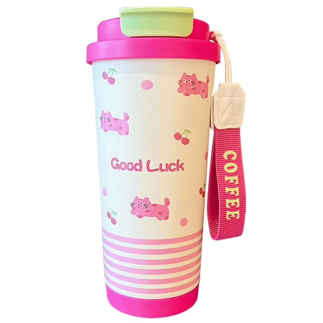 Dibujos Animados Con Tazas Doble Capa Frasco La 550 Ml