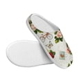 thumbnail image 3 of Fotbe Vintage Bike Flower Butterfly Pattern Women's Fuzzy Curly Fur Memory Foam Loafer Slippers Indoor Outdoor Slippers Winter Home Shoes-35/36, 3 of 7