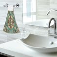 thumbnail image 7 of Wobogo Bohemia Pattern Hand Towel Set of 2 Absorbent for Kitchen and Bathroom With Velcro Hanging Loop 18.2×14in, 7 of 7