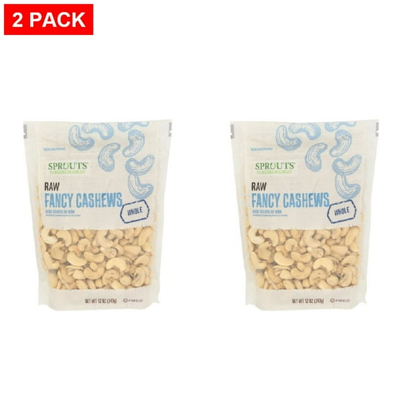 Sprouts Raw Fancy Cashews 12 oz (Pack of 2)