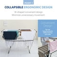 thumbnail image 2 of Letusto W-Rack Laundry Clothes Drying Rack - Indoor & Outdoor Folding Clothing Rack Foldable - Stainless Steel Laundry Garment Dryer Stand (Dry-Rack), 2 of 5