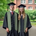 thumbnail image 7 of Easygdp Light Green Squares Unisex Adult Graduation Stole Shawl 36" Long for Academic Commencements Shawl-Flattened, 7 of 7