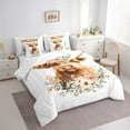 thumbnail image 3 of Castle Fairy Boys Girls Highland Cattle Twin Bedding Sets 7-Piece,Chic Floral Flowers Bedding Comforter Set Microfiber,Farmhouse Animal Breathable Sheet Sets,Microfiber Bedroom Decor,Reversible, 3 of 8