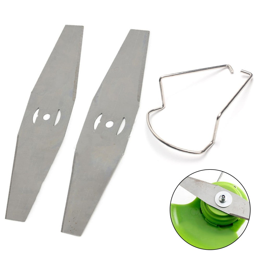 Mosiee 2Pcs Steel Blade Grass String Trimmer Blades Lawn Mower Head