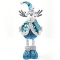 thumbnail image 3 of Christmas Extendable Legs Doll Handmade Christmas Standing Doll Plush Snowman with Scarf Hat Ornament for Fireplaces Decor, 3 of 3