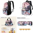 thumbnail image 5 of Binienty Horse Backpack for Girls 10-12 Cherry Blossom Kids Backpack And Lunch Box Set 4th Grade Bookbag for Girls Boys 17 Inch Rucksack with Laptop Compartment and Side Pockets, 5 of 7