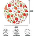 thumbnail image 4 of 1PC Place Mats Strawberry Red Round Placemat Heat-Resistant Placemats Dining Table Mat Circle Shape 15.4" for Kitchen/Dinner/Party/Restaurant Home Decor Gifts, 4 of 7