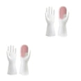 thumbnail image 1 of Inteprter 1 par de guantes para lavar platos, fregador de manos, tazas de reutilizables, manoplas de esponja para frutas, cocina, baño, Rosa 2piezas, 1 of 6