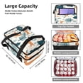 thumbnail image 3 of Christmas Double Layered Insulated Lunch Bag with Two Compartments - Large Capacity Hand Carry Meal Bag for Refrigerated Food Storage - 7.1x11.4x16.1 Inches, 3 of 6