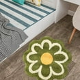 thumbnail image 6 of Holloyiver Cute Bath Mat, Soft Superfine Fiber Flower Bath Mat, 23.6 Inch Non Slip Water Absorbent Rug Bath Door Mats Rugs for Entrance Bedroom Kitchen Bathroom Toilet Floors (Green), 6 of 6