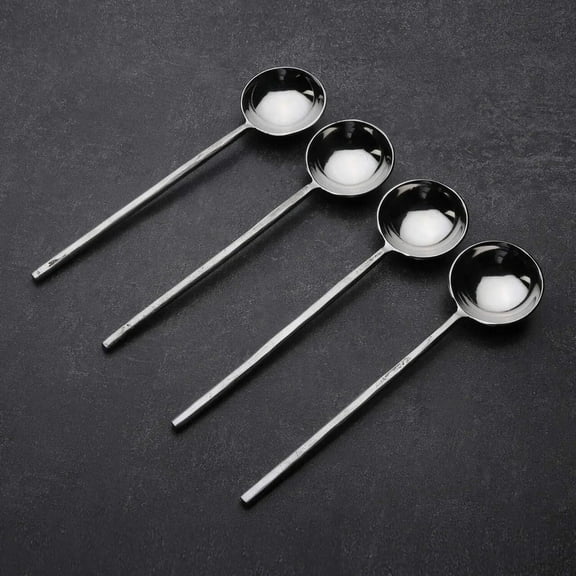 INOX ARTISANS Jason Design Nascent Steel Sugar Spoon 4 Pcs. Set