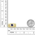 thumbnail image 3 of Gem Stone King 18K Yellow Gold Plated Silver Men's Solitaire Ring Created Sapphire Moissanite (2.53 Cttw), 3 of 6