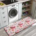 thumbnail image 3 of Pink Christmas Red Truck and Snowman Pattern Kitchen Rug Mat,Kitchen Runner Rugs Non Skid Washable,Decorative Kitchen Floor Mats for Kitchen,Sink,Laundry,17"x47.2", 3 of 7