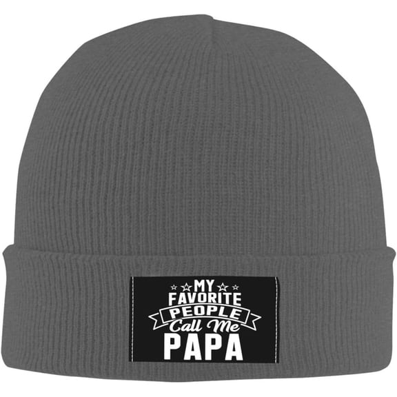 My Favorite Call Me Papa Beanie Knit Women Men Winter Warm Cap