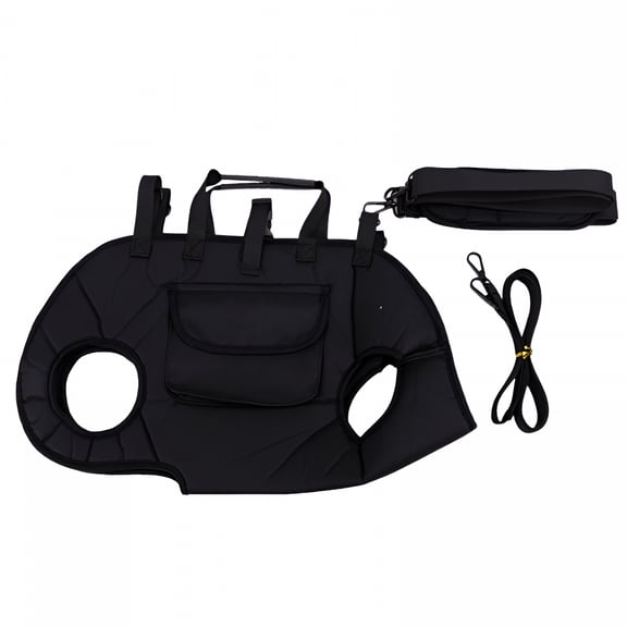 GASTROPOD Dog Full Body Lift Harness for Small Dogs,Pet Carrier,Outdoor Pet Bag Hands Free Shoulder Carrier,Adjustable Breathable Vest Straps with Small Puppy Treat Bag,Black (S(4.4~8.81 Lbs))