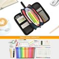 thumbnail image 5 of FORMRS Pencil Case with 3 Compartments Zipper Pouch, Elementary School Level and up, Pink Geometric, 5 of 8