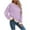 Light Violet, variant on Duoif Womens Sweatshirt, Women's Contrast Trim Sweatshirt - Lightweight Crewneck Pullover Sweatshirt for Women Black L
