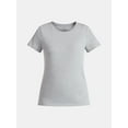 thumbnail image 4 of Time and Tru Women's Short Sleeve Crew Tee, Sizes XS – XXXL, 4 of 5