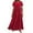 Red, variant on IROINNID Summer Dresses For Women Loose Short Sleeve Round-Neck Asymmetric Swing Layered Beach Long Dress Cheap