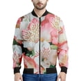 thumbnail image 2 of Chaqueta con cremallera con estampado de flores de narciso y lirio para hombre, sudadera informal de manga larga con estampado 3D de plantas, abrigo de calle, chaquetas holgadas, 2 of 5