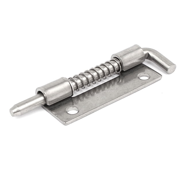 Unique Bargains 92mmx24mm 304 Acier Inoxydable Droit Ressort Boulon Baril Chargé Loquet