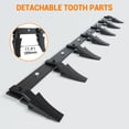 thumbnail image 1 of Barre à Dents de Seau pour Chargeur de Tracteur, Acier Allié Robuste avec 6 Dents Remplaçables, Conception à Boulonner Résistante à la Rouille, Convient aux Seaux de 48 Pouces 60 Pouces 72 Pouces, Noir Ou Noir et Vert, 1 of 7