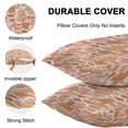 thumbnail image 4 of Waterproof Throw Pillow Covers Set of 2, 20x12 Inch Orange Garden Decorative Pillowcases Outdoor Pillow Slip Cushion Covers Set for Couch Tent Modern Art Building Trees Boat Landscape, 4 of 7
