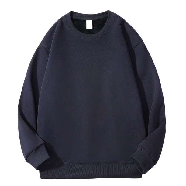 pstuiky Camisas de manga larga abrigadas para hombre, Sudadera con capucha informal para hombre, color sólido, terciopelo de 420 g, cálida y holgada, con capucha de manga larga xl