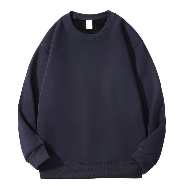 Chbgutlmr Plus Size Mens Sweatshirt Lightfleece Lined Drop Shoulder Long Sleeve Loose Warm Comfy Casual Basic Pullover