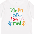 thumbnail image 4 of Inktastic My Big Bro Loves Me Little Brother Sister Boys or Girls Long Sleeve Toddler T-Shirt, 4 of 5