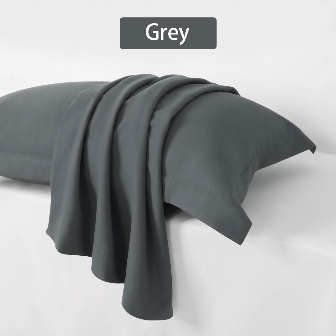 Unique Bargains 4-Pack Envelope Closure Pillow Sham No Zipper Standard Grey