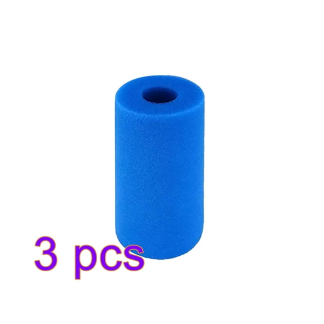 【3PCS】Swimming Pool Water Filter Foam Pool Reusable Washable Sponge Filter Column Filtration Accessory, 20x10cm