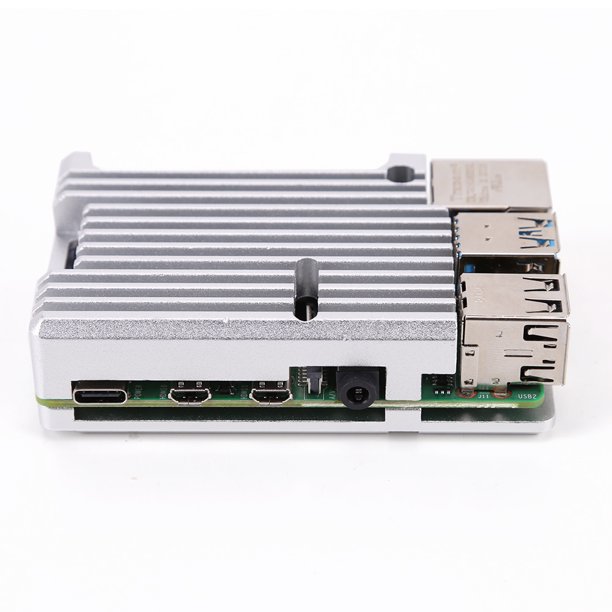 Recinto De Aluminio Carcasa de aluminio + herramientas compatibles con computadora Raspberry Pi 4 modelo B