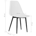 thumbnail image 2 of vidaXL Dining Chair Set of 2 White Polypropylene Standard Ergonomic, 2 of 6