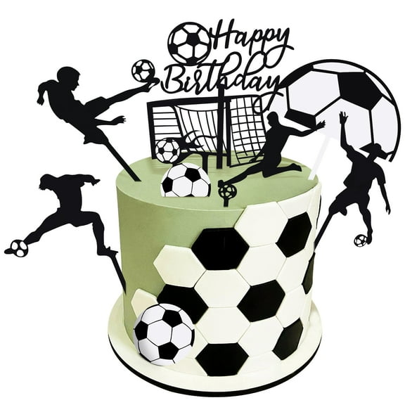 Soccer Cake Topper for Kids Soccer Party Supplies Decoration