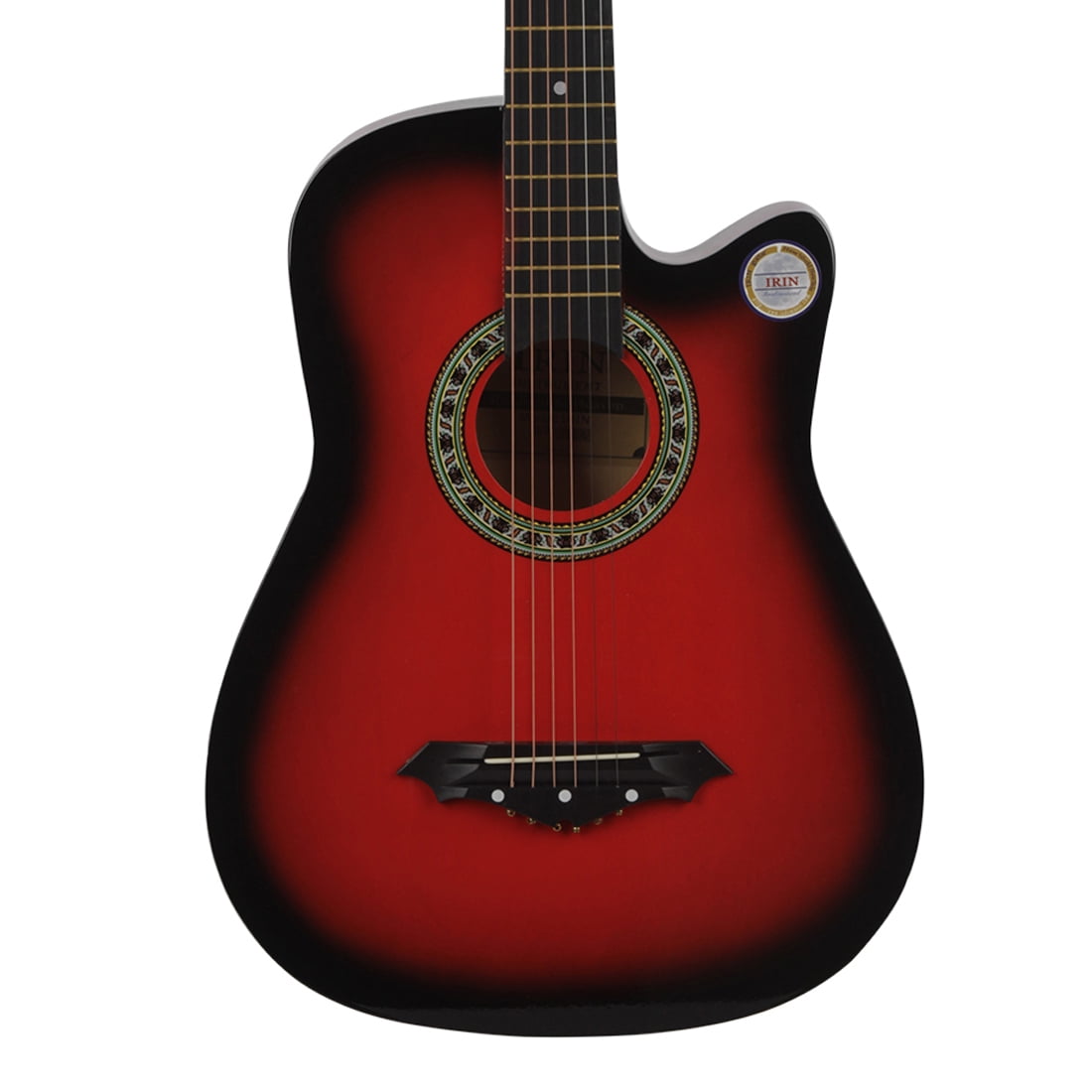 38 Inch Beginners 6 String Maple Wood Cutaway Acoustic Guitar For Music