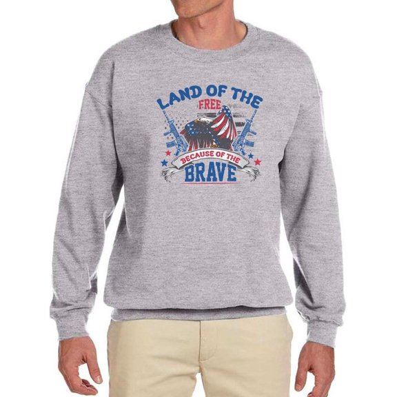 Land Of The Free Sweatshirt Men -Image by Shutterstock, Male Medium