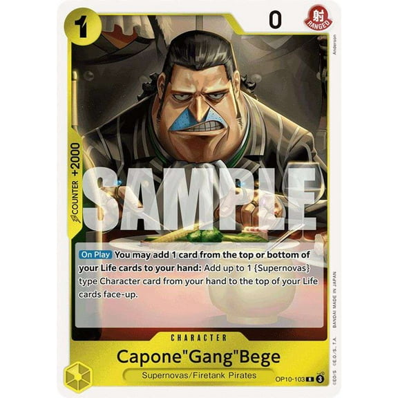 One Piece Royal Blood Rare CaponeGangBege OP10-103