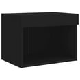 thumbnail image 6 of Bedside Cabinet with LED Lights Wall-mounted Black, 6 of 11