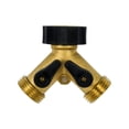 thumbnail image 1 of Latón Conector de 2 vías Grifo Grifo de agua Controles de válvula de cierre doble Reemplazo del divisor del grifo Sweethay JJ15169-00, 1 of 6