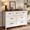 White-7 Drawers, variant on Aiho 7-Drawer Double Dresser - Modern Wood Chest with Anti-Tip Safety, Cutout Handles & Smooth Gliding Drawers, White