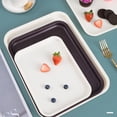 thumbnail image 4 of ZheElen Plastic Fast Food Trays Easy To Clean Wide Range Of Uses Rectangular Dining Tray Nursery Dining Tray Coffee M, 4 of 6