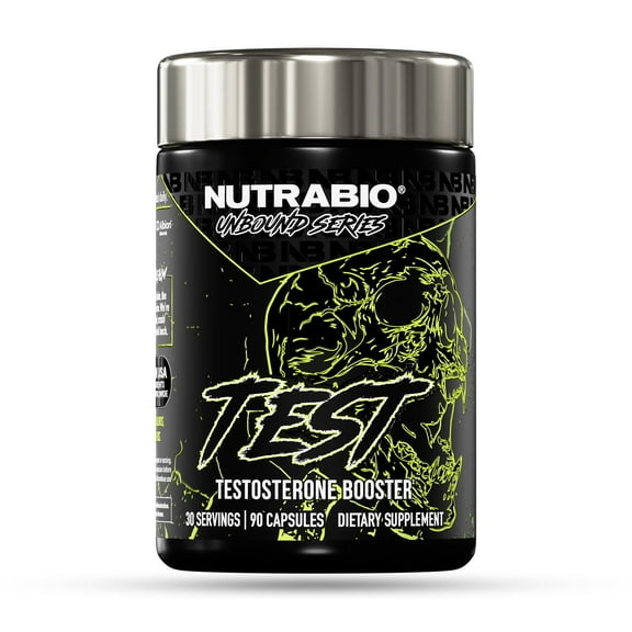 NutraBio Unbound Test, Testosterone Supplement for Men, Testosterone Booster, Libido, Boron, Fenugreek, Tongkat Ali, 90 Capsules