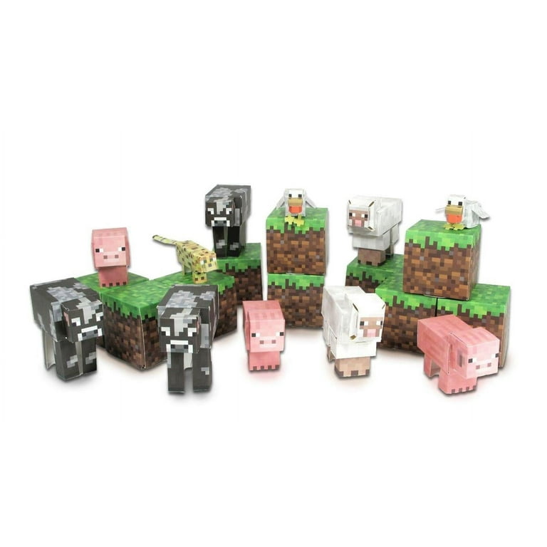 Minecraft Papercraft Animal Mobs Set (Over 30 Pieces)