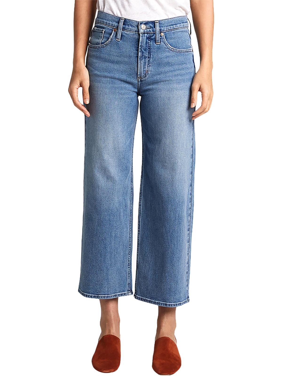 silver high rise jeans