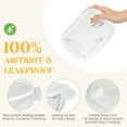 thumbnail image 3 of GPED Contenedor de Almacenamiento de Alimentos de Vidrio con Tapas, Paquete de 3 Contenedores de Preparación de Comidas de 34 oz con 2 Compartimentos, Contenedores Herméticos para Almuerzo, Caja Bent, 3 of 7